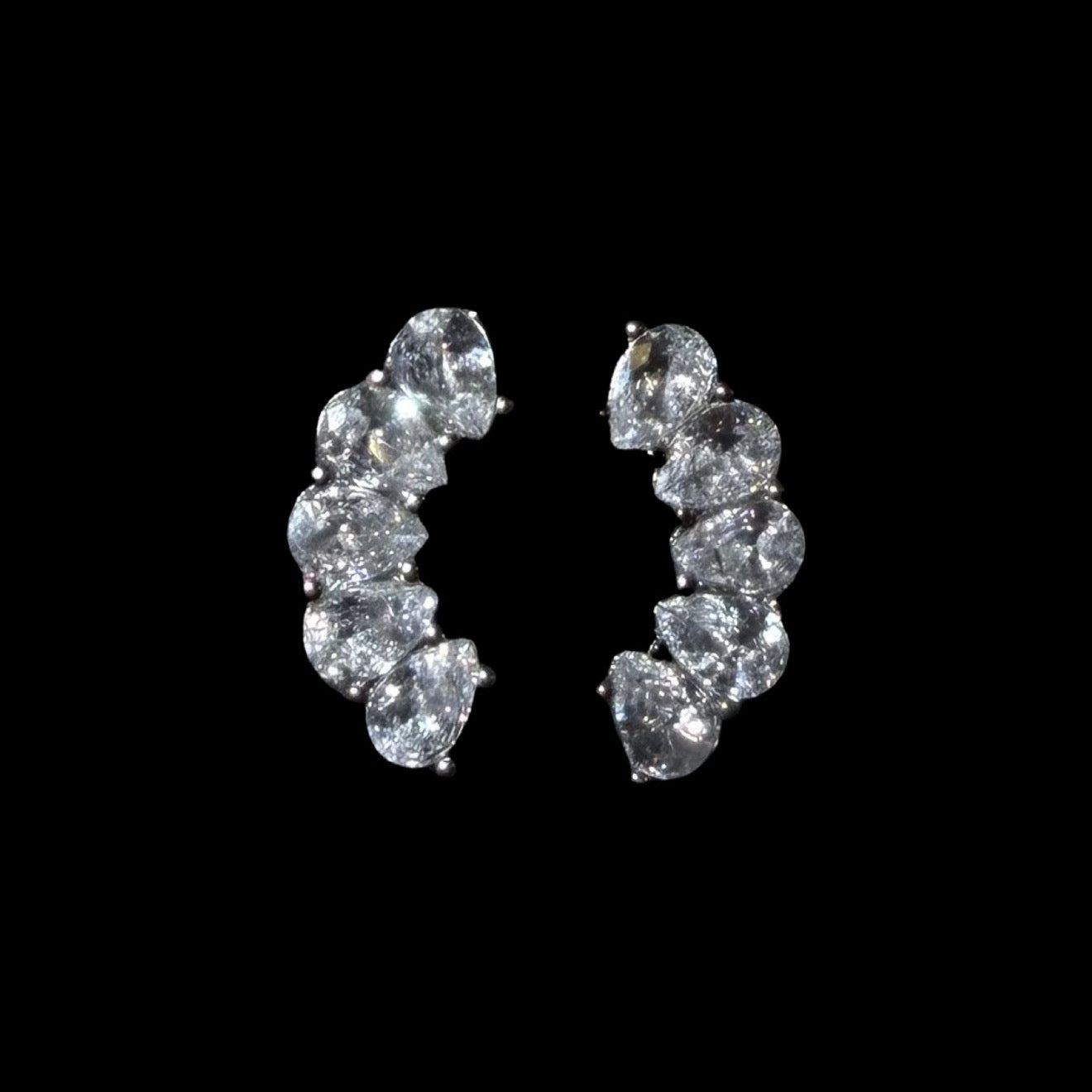 Boucles d'oreilles cristal croissant de lune