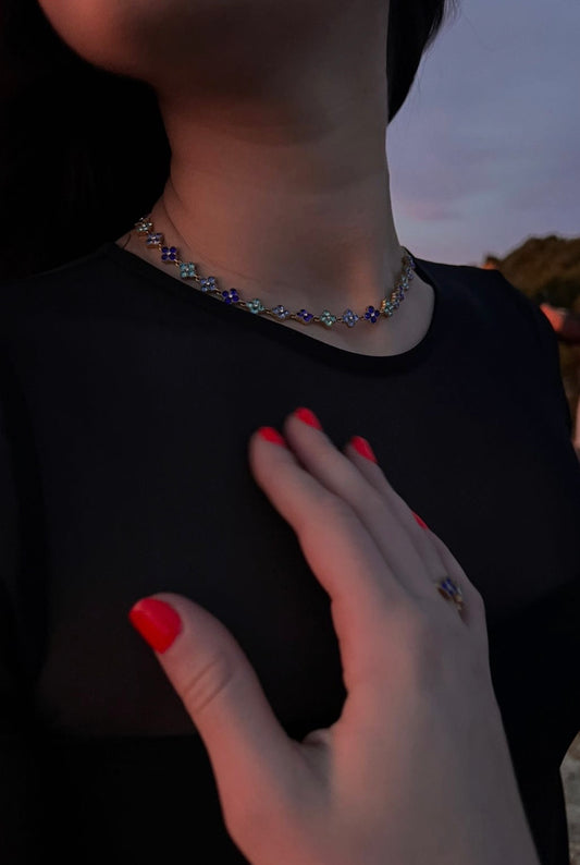 Collier jardin d'azur